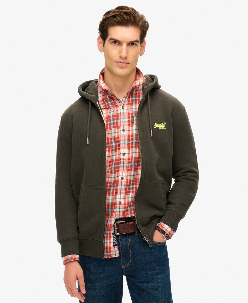 Felpa Superdry Zip e Logo Essential