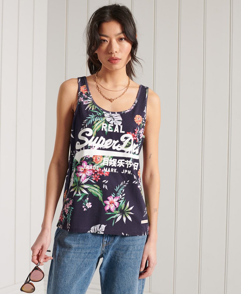 Canotta Superdry Con Stampa Integrale Vintage Logo